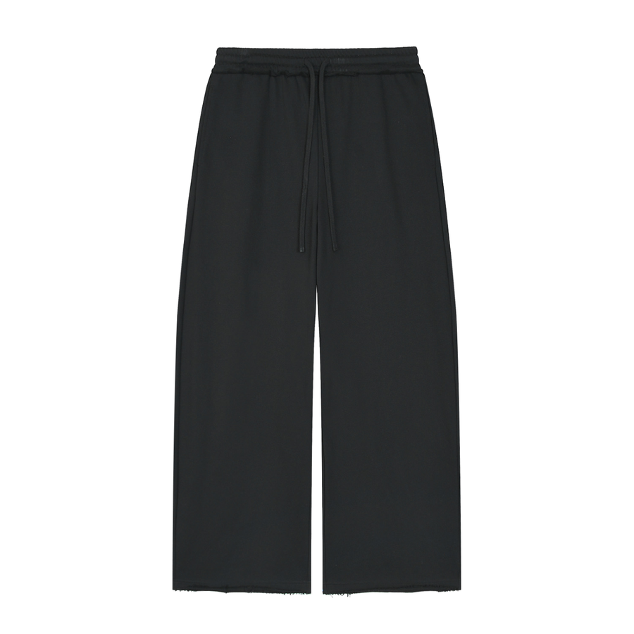 BORN BAD Raw-Edge Co-ord — Zip Hoodie & Wide-Leg Trousers