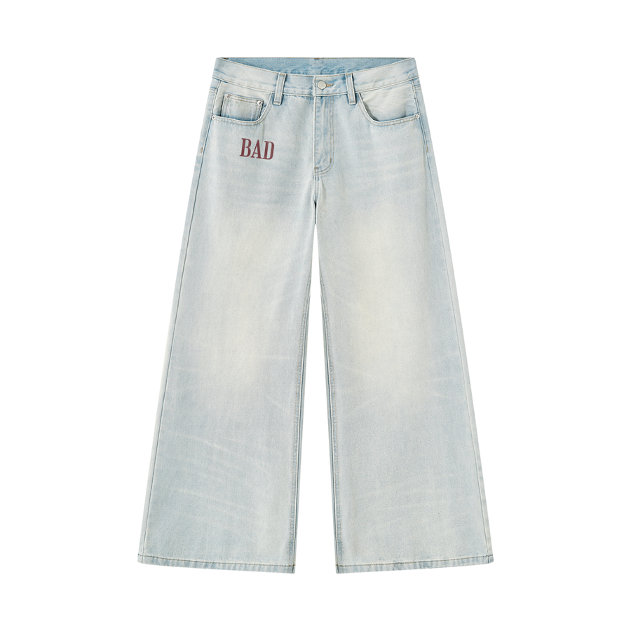 BORN BAD Sunfade Wide-Leg Jeans