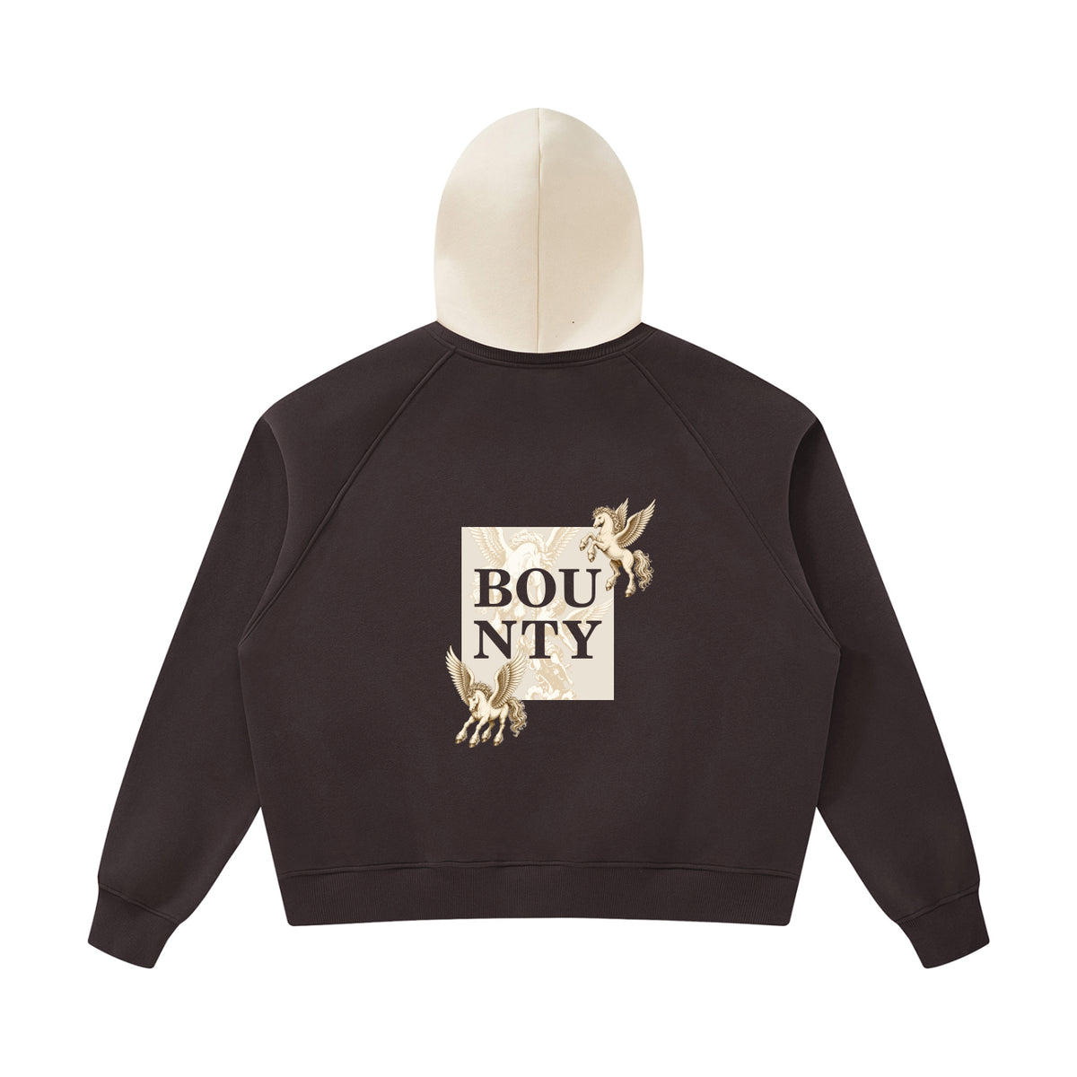 BORN BAD Pegasus Contrast-Hood Fleece Hoodie